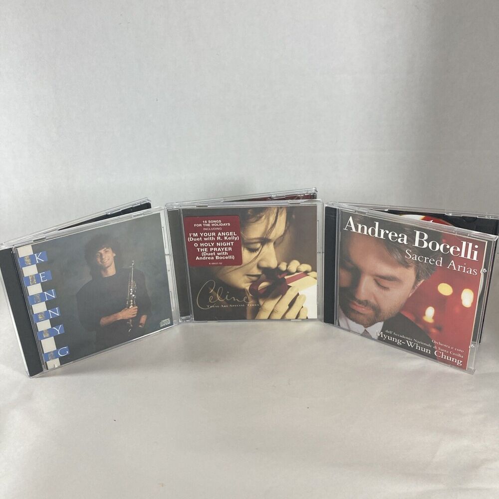 Easy Listening Cd Lot Kenny G, Andrea Bocelli, Sacred Arias, Celine Dion Holiday